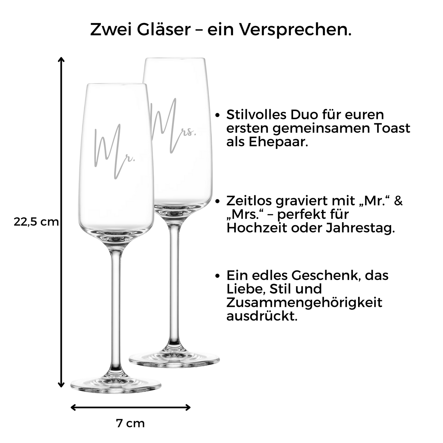 Mr. & Mrs. Sektglas 2er Set