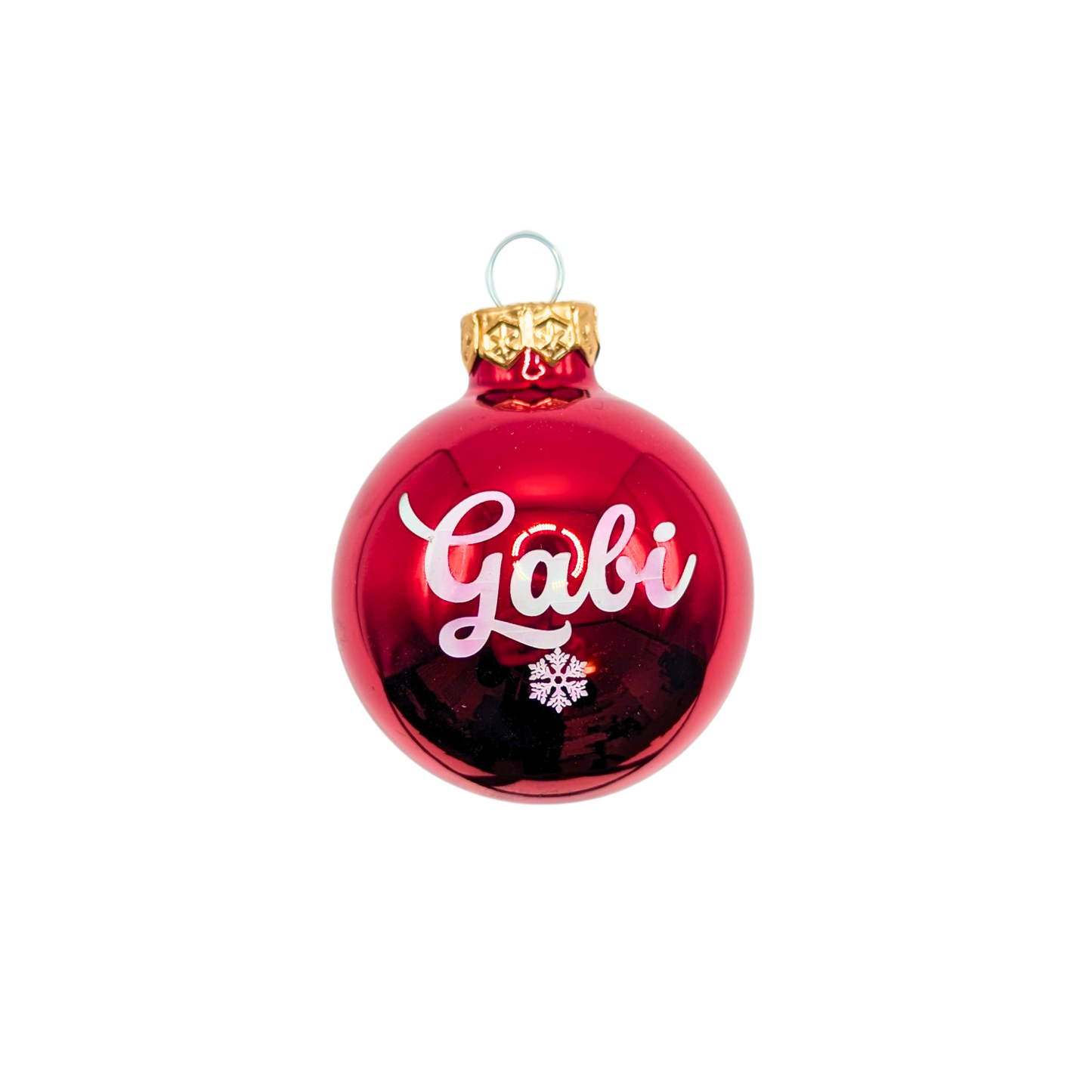 Weihnachtskugel mit Name & Schneeflockenmotiv – Personalisiert & festlich