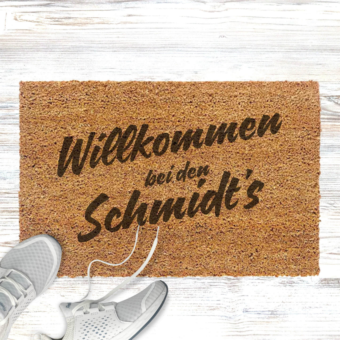 Personalisierte Kokos Fußmatte "Willkommen bei den..."