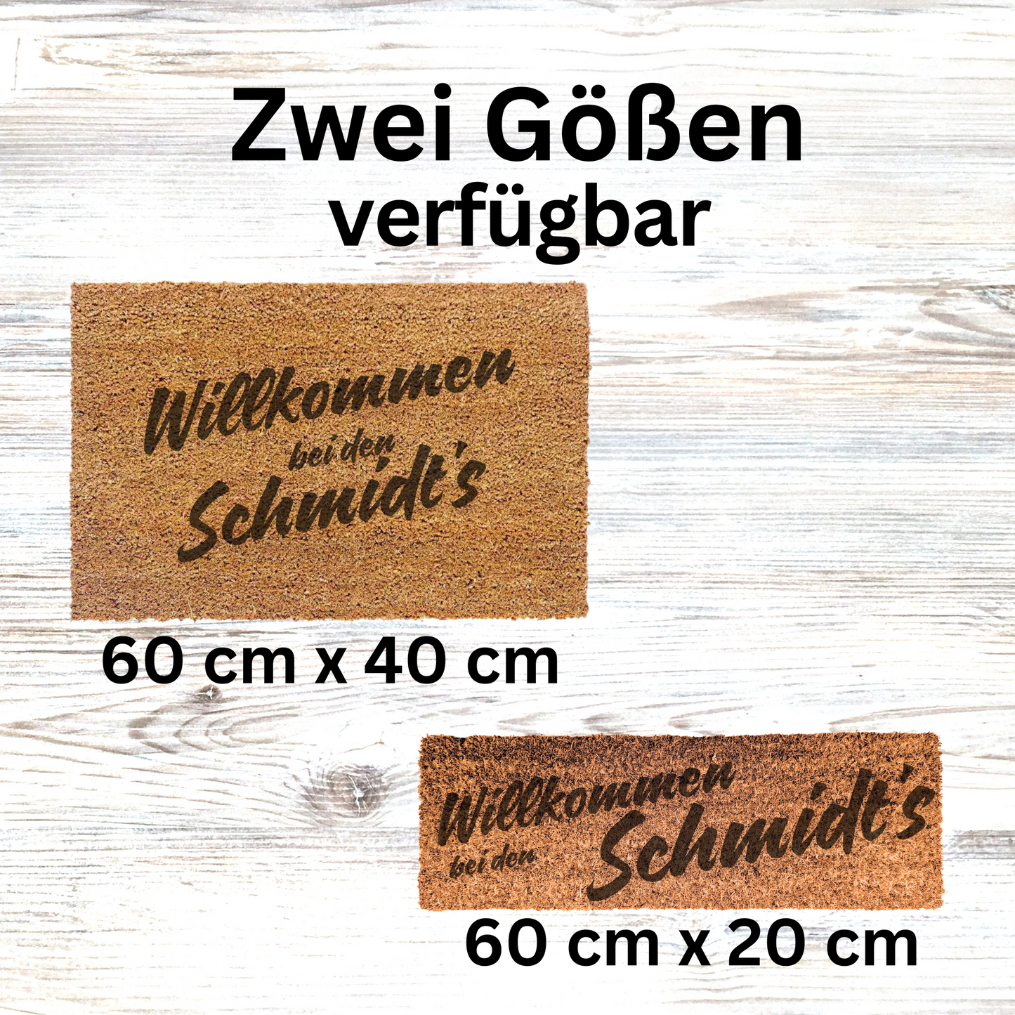 Personalisierte Kokos Fußmatte "Willkommen bei den..."