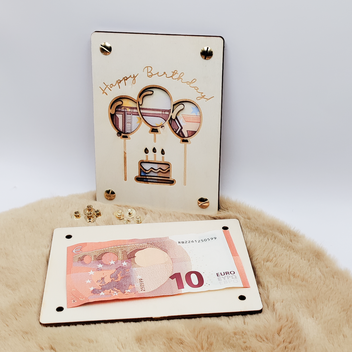 Personalisierte Geldgeschenkkarte aus Holz – Kreativ, stilvoll & einzigartig