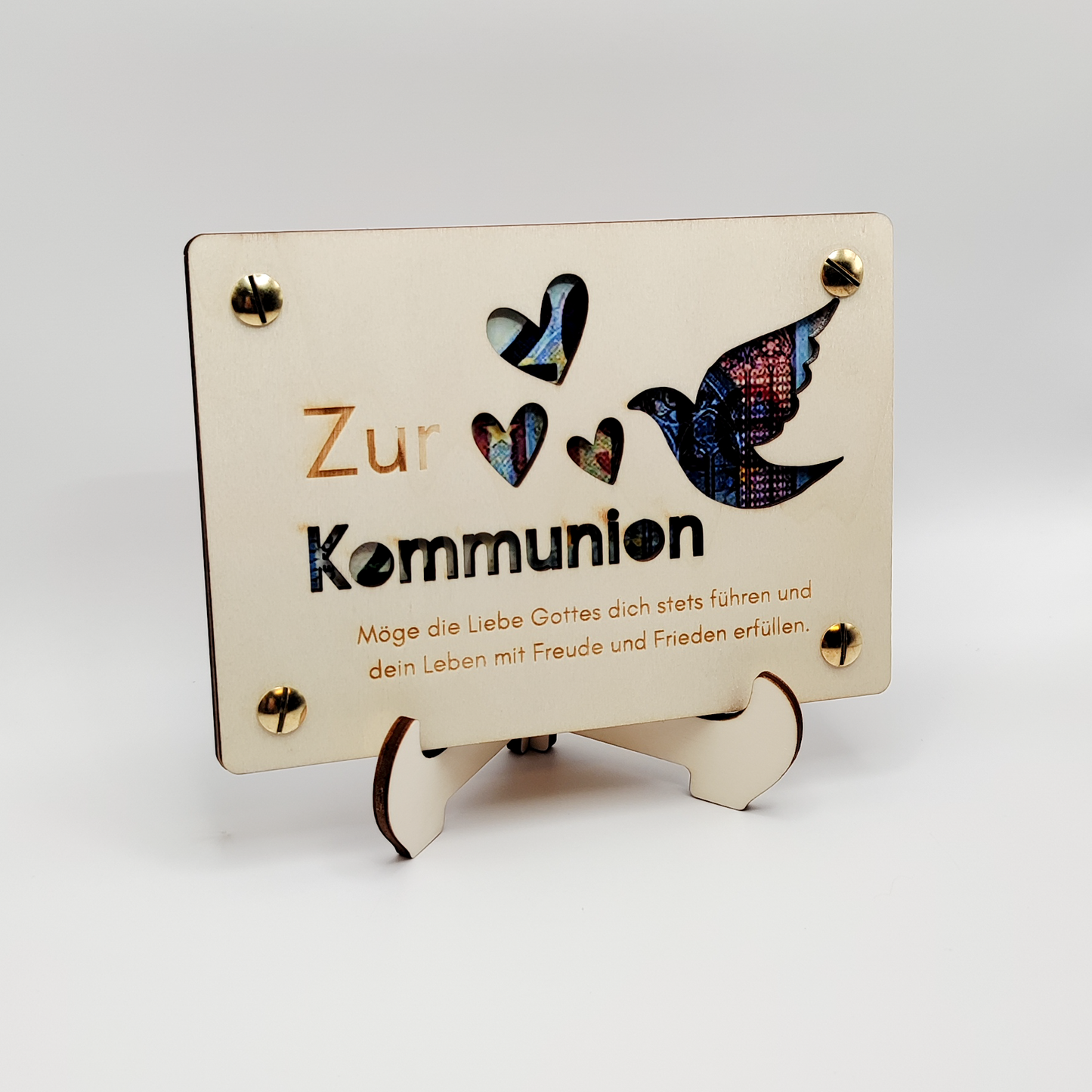 Kommunions-Geschenkkarte aus Holz – Einzigartiges Präsent zur Kommunion