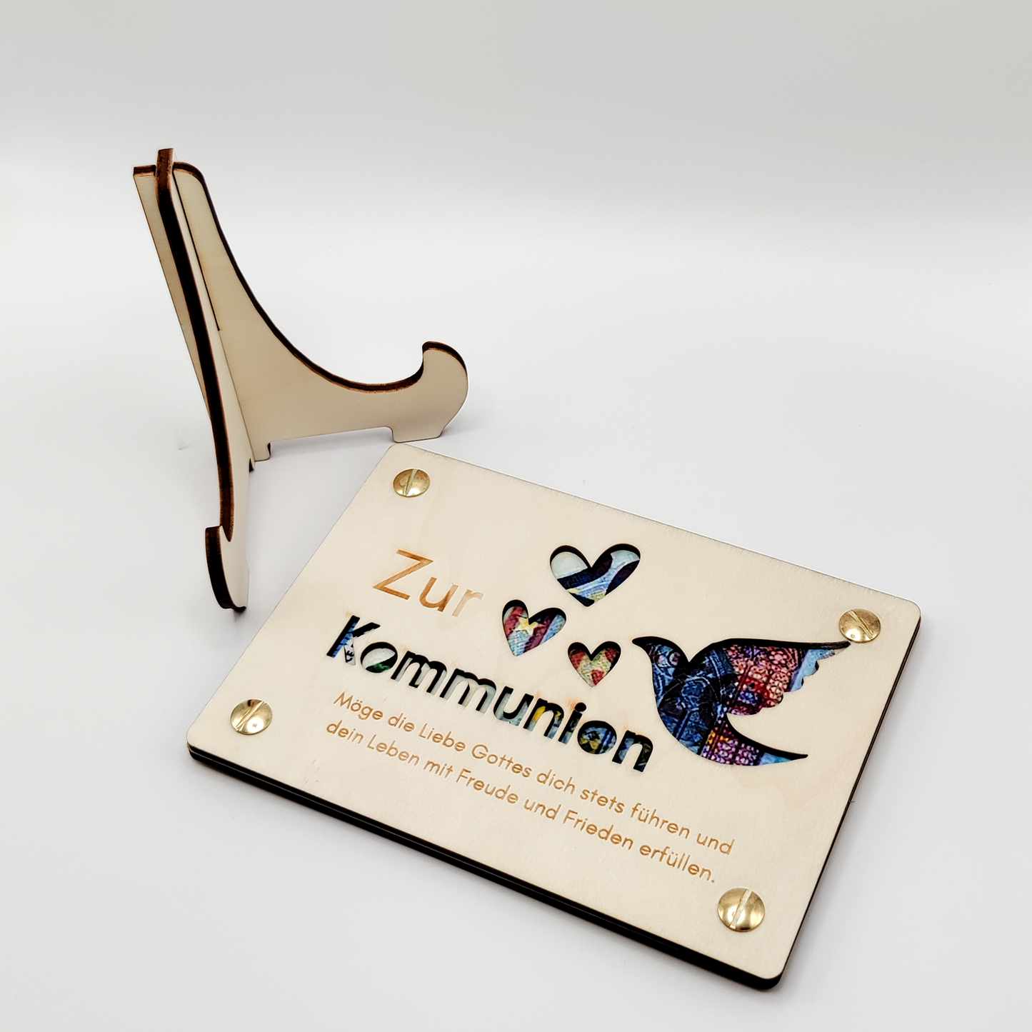 Kommunions-Geschenkkarte aus Holz – Einzigartiges Präsent zur Kommunion
