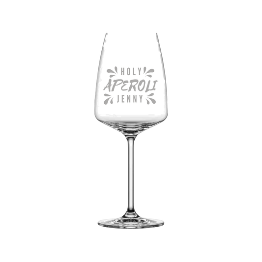 Weinglas „Holy Aperoli“ mit Wunschname