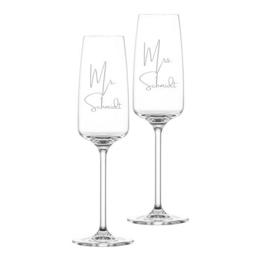 Mr. & Mrs. Sektglas 2er Set